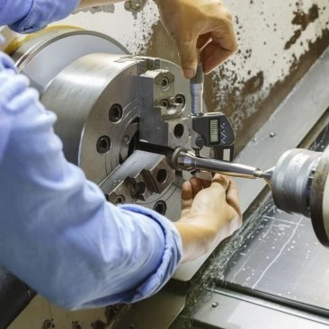 Micrometer Inspection of CNC Machined Fittings Micrometer Inspection of CNC Machined Fittings